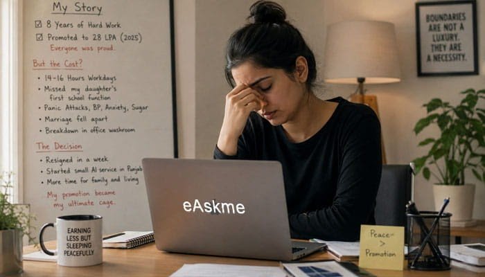Harmanjot Kaur Corporate Burnout: Why Left Office with ₹28 LPA? | eAskme